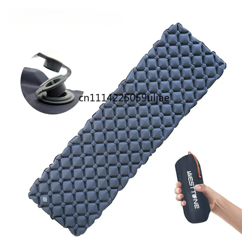 Outdoor Inflatable Camping Tent With Air Pump - WESTTUNE キャンプスリーピングパッド超軽量インフレータブルマットレスポータブル屋外エアクッションスリーピングマット旅行ハイキング用