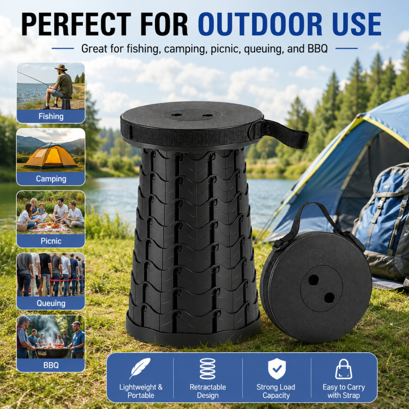 Outdoor Camping Events 2026 - 2026 ポータブル折りたたみ釣り用スツール 軽量コンパクトキャンプシート ハイキング、アウトドアイベント、地下鉄、バス、通勤用
