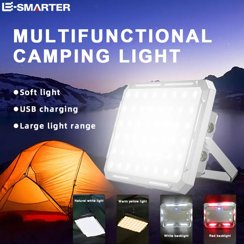 Outdoor Camping Light Portable - LED キャンプテントライト充電式サーチライトハイパワー屋外緊急照明防水ポータブル吊り下げナイトランプ