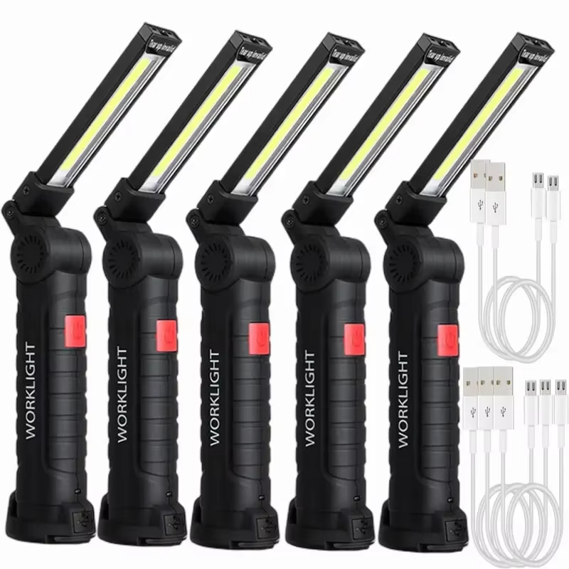 Outdoor Camping Light Portable - ポータブル COB LED 懐中電灯 USB 充電式ワークライト磁気ランテルハンギングランプ内蔵バッテリーキャンプトーチ