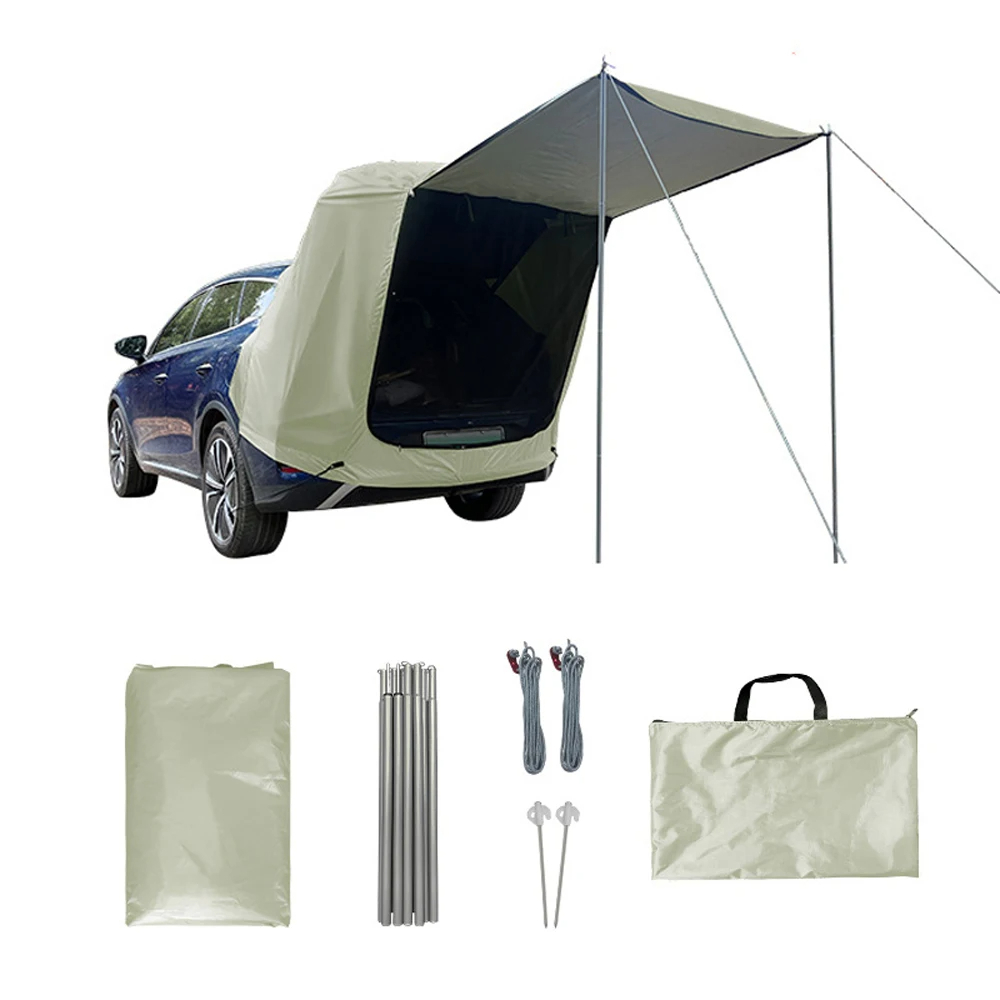 Outdoor Camping Car Tail Tent - 屋外車用リアエクステンションテント キャンプ ピクニック用オーニング キャノピー 日よけ 雨よけ