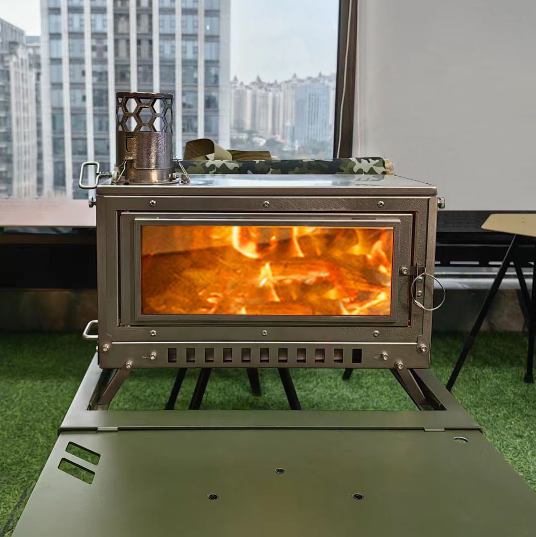 Outdoor Camping Oven - 薪ストーブ テントストーブ 折りたたみ式 ポータブル 火鉢 木材ヒーター
