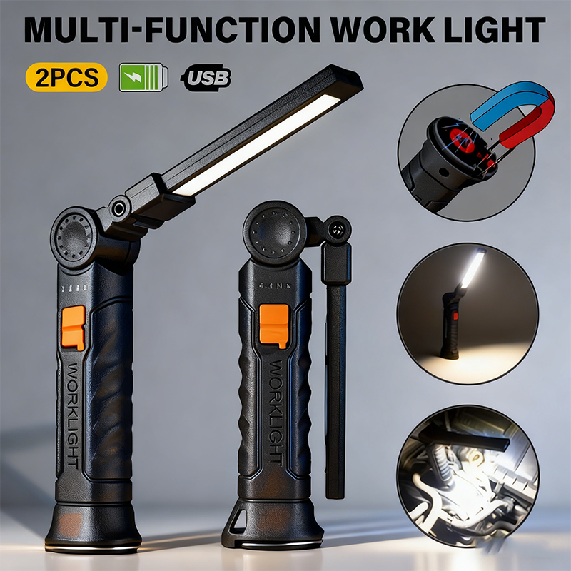 Outdoor Camping Light Portable - ポータブル COB LED 懐中電灯 USB 充電式ワークライト