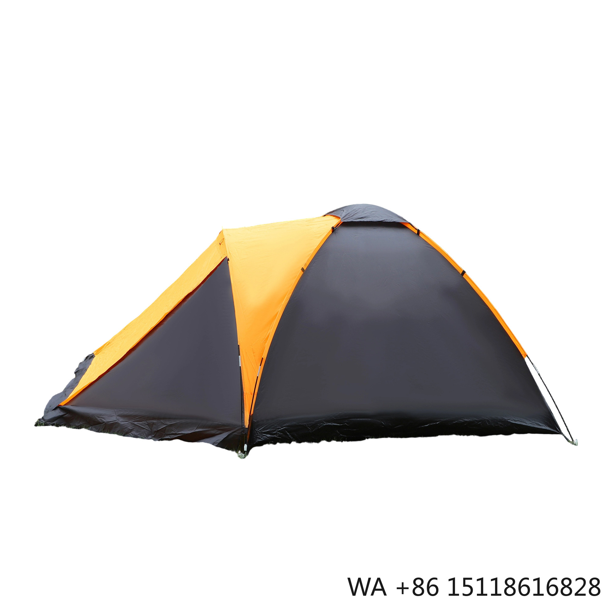 Outdoor Camping Set - グラスファイバーポール付き屋外キャンプテント、伸縮式二層構造、雨よけ、キャンプ、ハイキング、登山に最適
