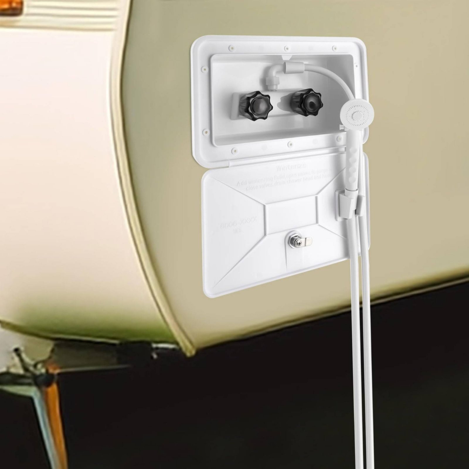 Outdoor Camping Set - RV 外部シャワーボックス コンパクト RV 屋外シャワーキット キャンプ用品