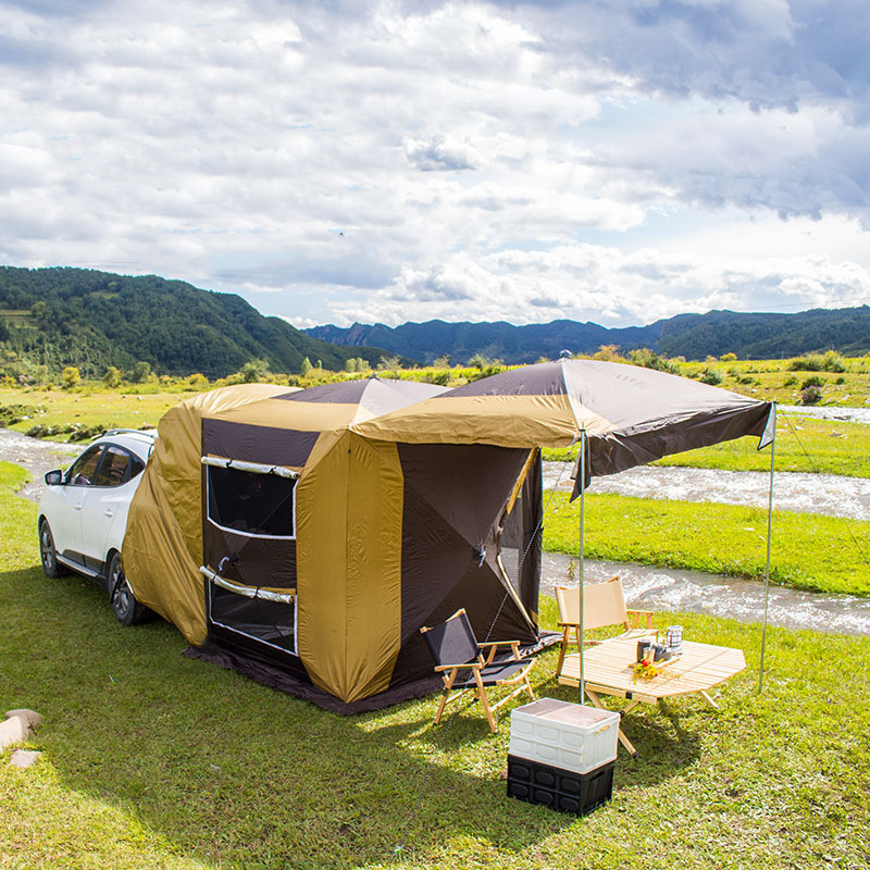 Outdoor Camping Car Tail Tent - 屋外キャンプ用テント、ポータブル荒野サバイバルテント、保温テント、車用ルーフトップテント、車用テールテント