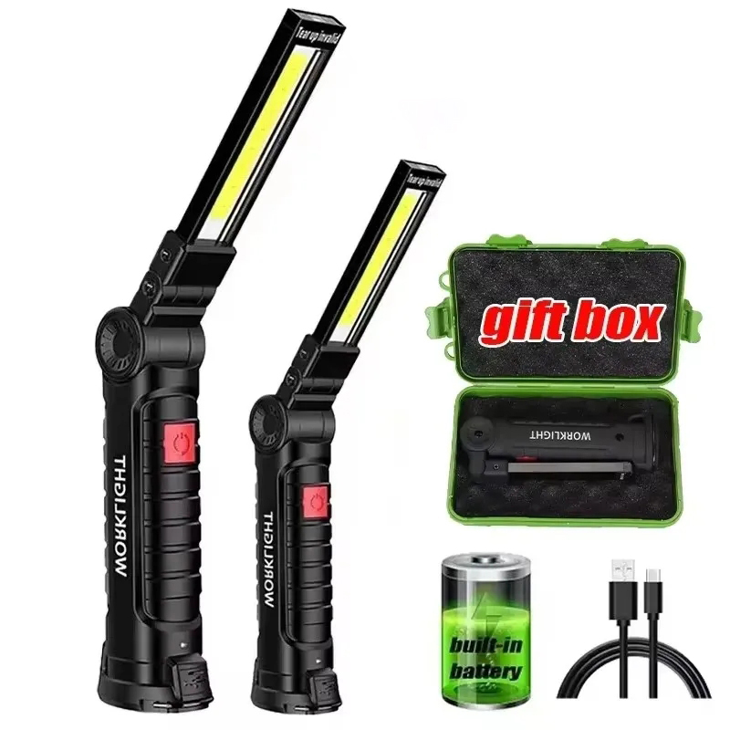 Outdoor Camping Light Portable - ポータブルハンドヘルド懐中電灯 USB充電式 LEDワークランプ 5モード 360度 °