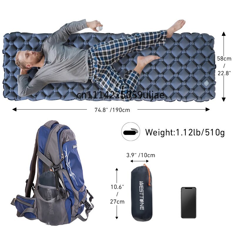 WESTTUNE キャンプスリーピングパッド超軽量インフレー - Outdoor Inflatable Camping Tent With Air Pump のレビューと価格