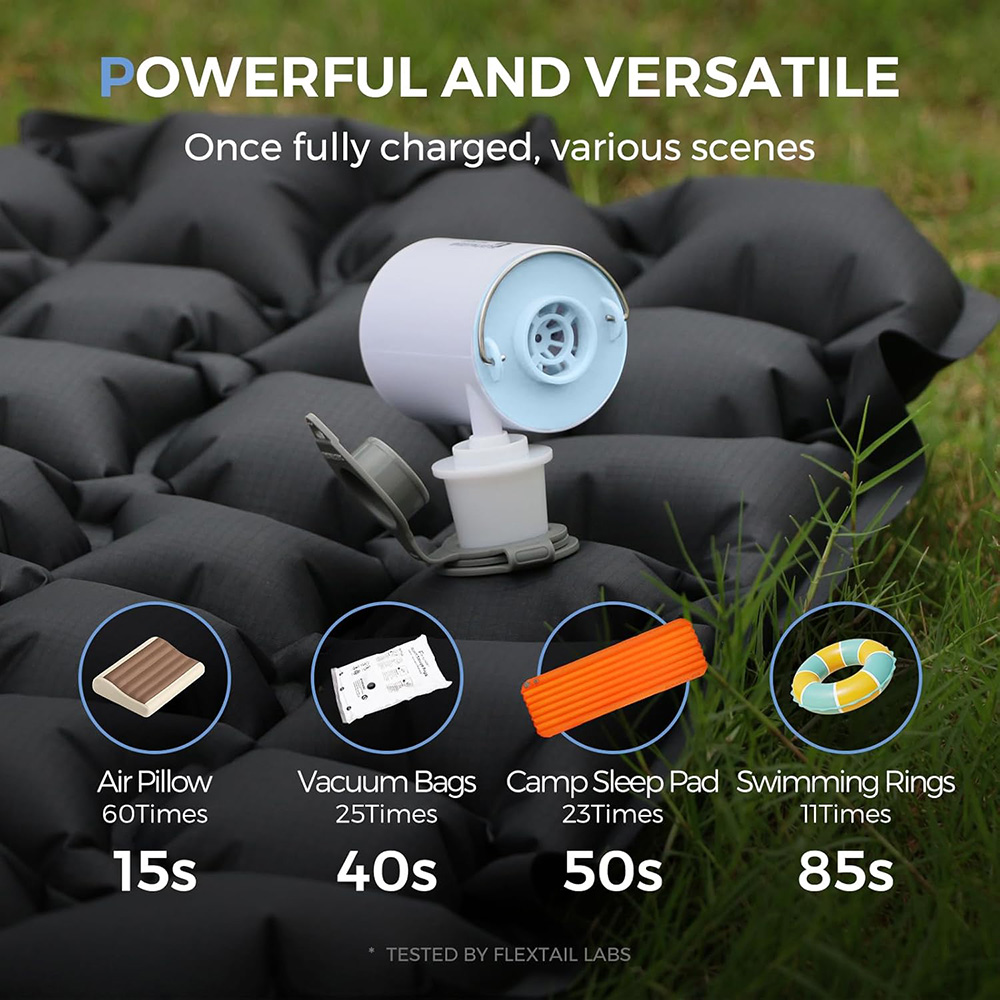 FLEXTAIL ポータブルエアポンプ、ライト付きミニキャン - Outdoor Inflatable Camping Tent With Air Pump のレビューと価格