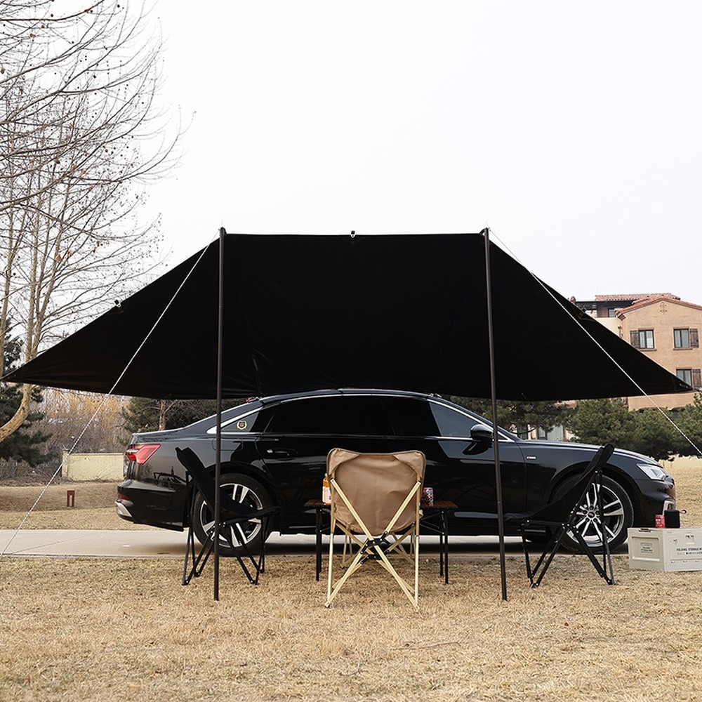コールドチタンブラックビニール製カーテールオーニング、アウト - Outdoor Camping Car Tail Tent のレビューと価格