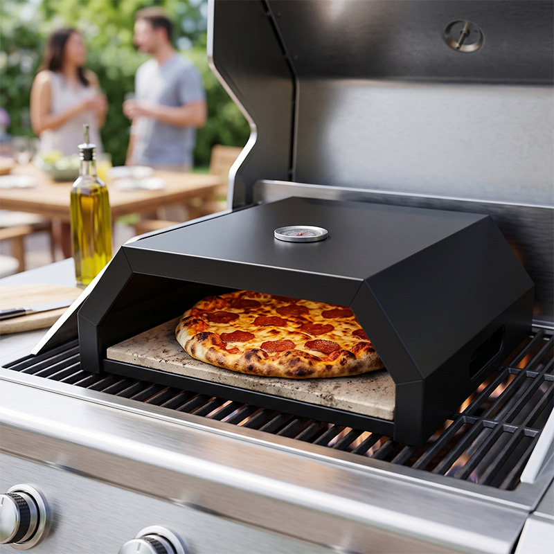 12インチポータブルガス式ピザオーブン、屋外裏庭BBQピザグ - Outdoor Camping Oven のレビューと価格