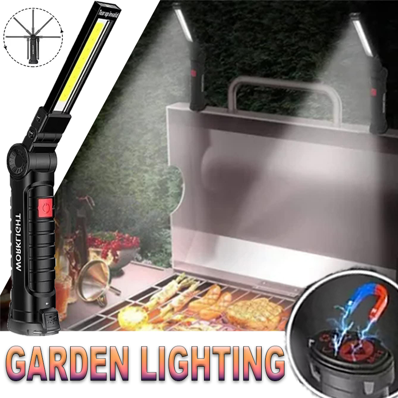 ポータブル LED 懐中電灯 磁気フック付き 屋外修理作業灯 - Outdoor Camping Light Portable のレビューと価格