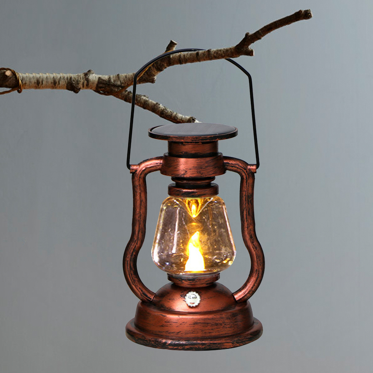 雰囲気ライトレトロ LED ソーラーライトオイルランプちらつ - Camping Solar Lantern のレビューと価格
