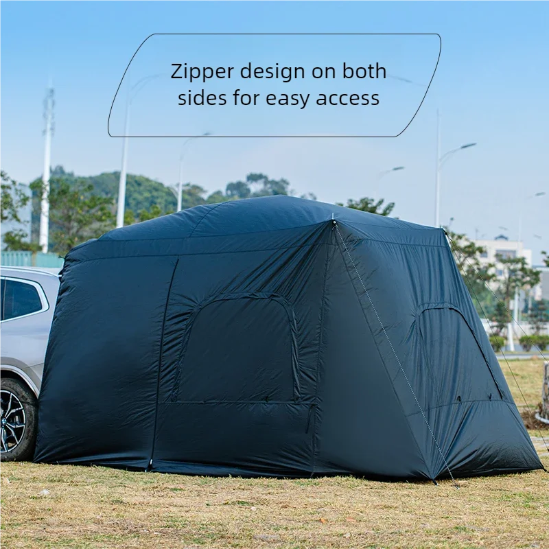 ユニバーサルSUVキャンピングテント、広々とした防水カーサン - Outdoor Camping Car Tail Tent のレビューと価格