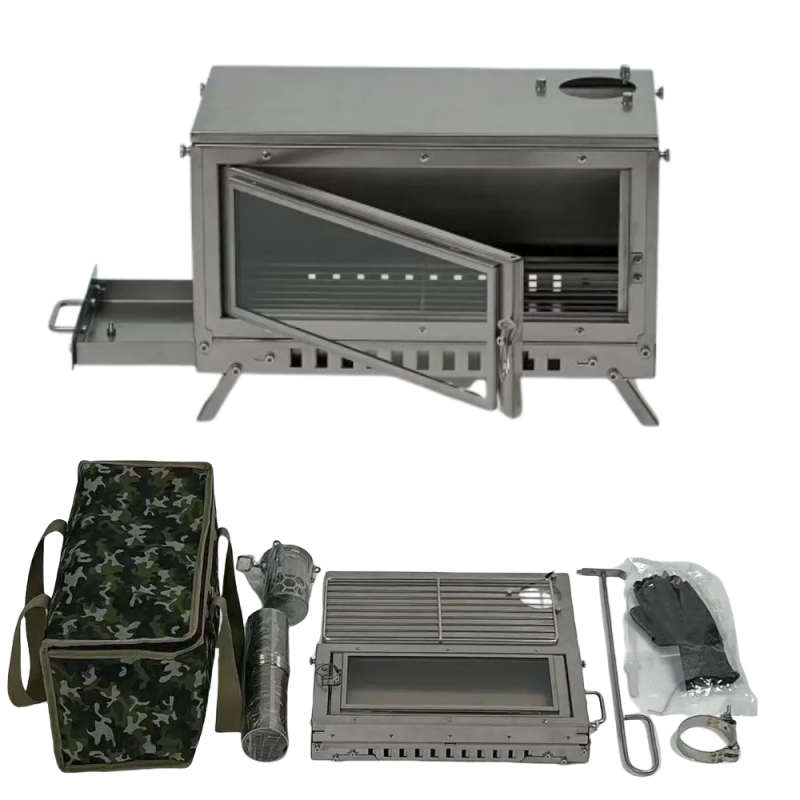 薪ストーブ テントストーブ 折りたたみ式 ポータブル 火鉢  - Outdoor Camping Oven のレビューと価格