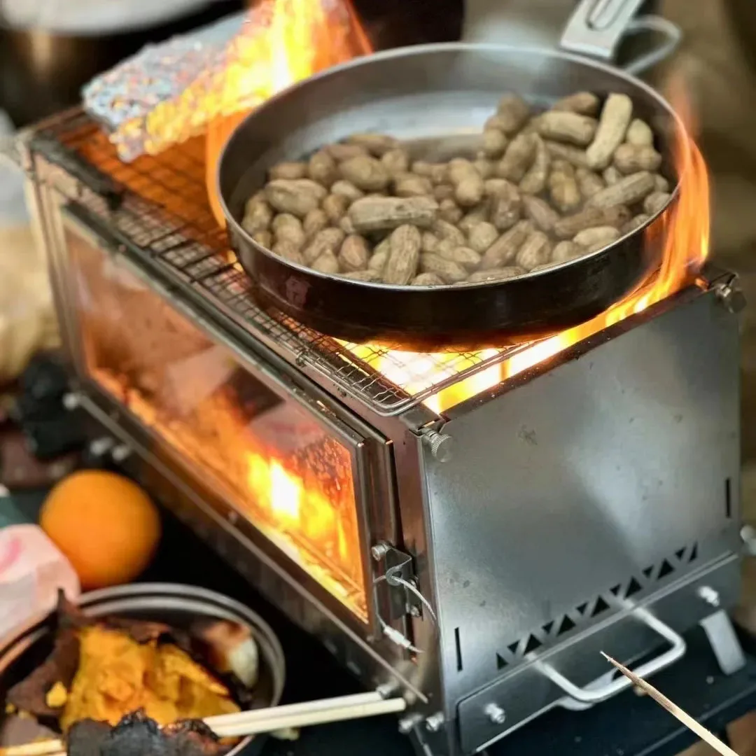 薪ストーブ テントストーブ 折りたたみ式 ポータブル 火鉢  - Outdoor Camping Oven のレビューと価格