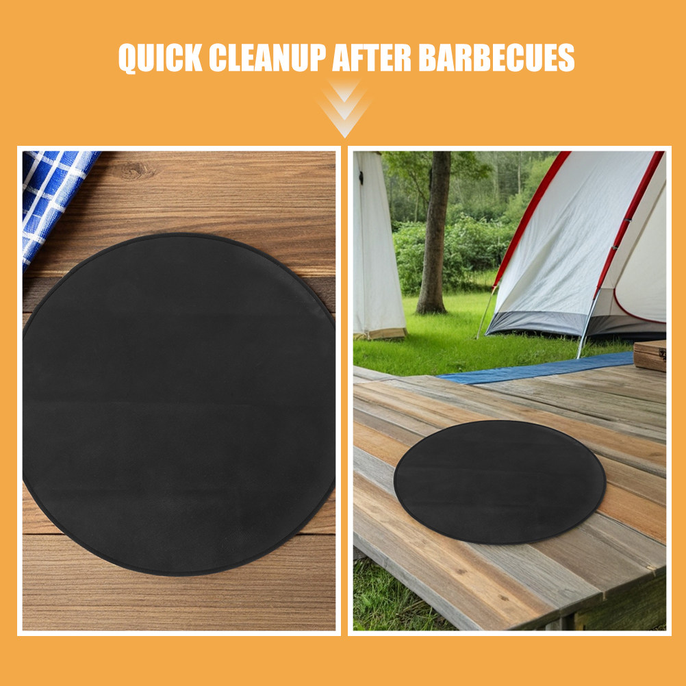 丸型耐火BBQマット 24インチ 耐熱性 アウトドアグリルパ - Outdoor Camping Mat のレビューと価格