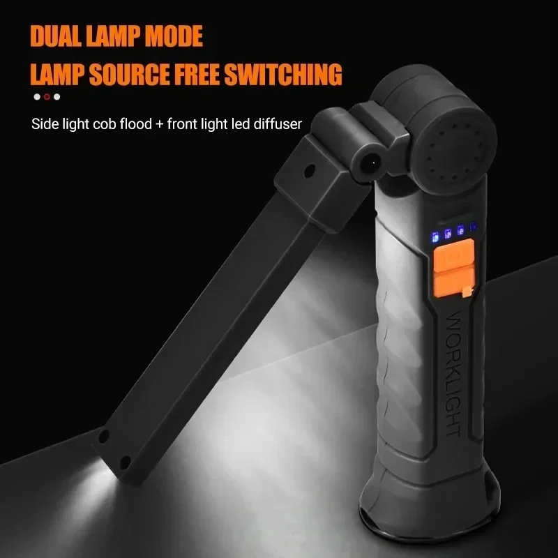 ポータブル COB LED 懐中電灯 USB 充電式ワークラ - Outdoor Camping Light Portable のレビューと価格