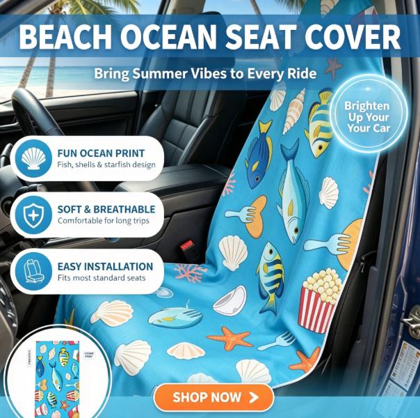 2-in-1ビーチタオルカーシートカバー、速乾性、砂よけ、吸 - Outdoor Camping Mat のレビューと価格