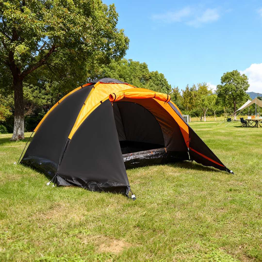 グラスファイバーポール付き屋外キャンプテント、伸縮式二層構造 - Outdoor Camping Set のレビューと価格