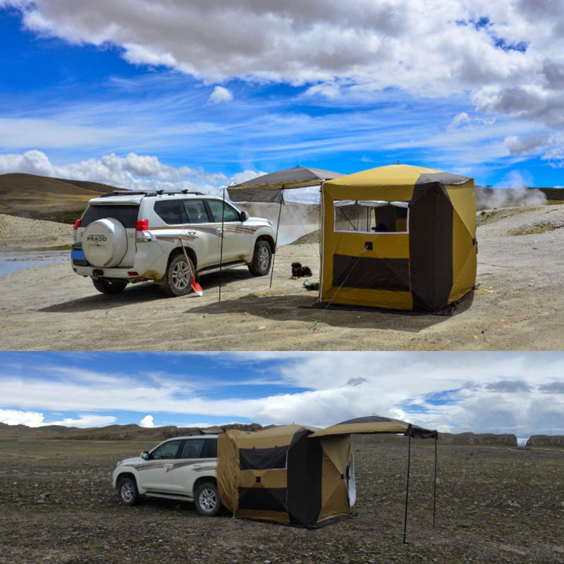 屋外キャンプ用テント、ポータブル荒野サバイバルテント、保温テ - Outdoor Camping Car Tail Tent のレビューと価格