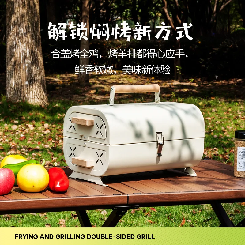 バーベキューオーブン家庭用グリルポータブル屋外キャンプ禁煙グ - Outdoor Camping Oven のレビューと価格