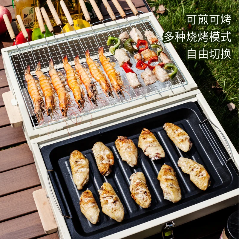 バーベキューオーブン家庭用グリルポータブル屋外キャンプ禁煙グ - Outdoor Camping Oven のレビューと価格