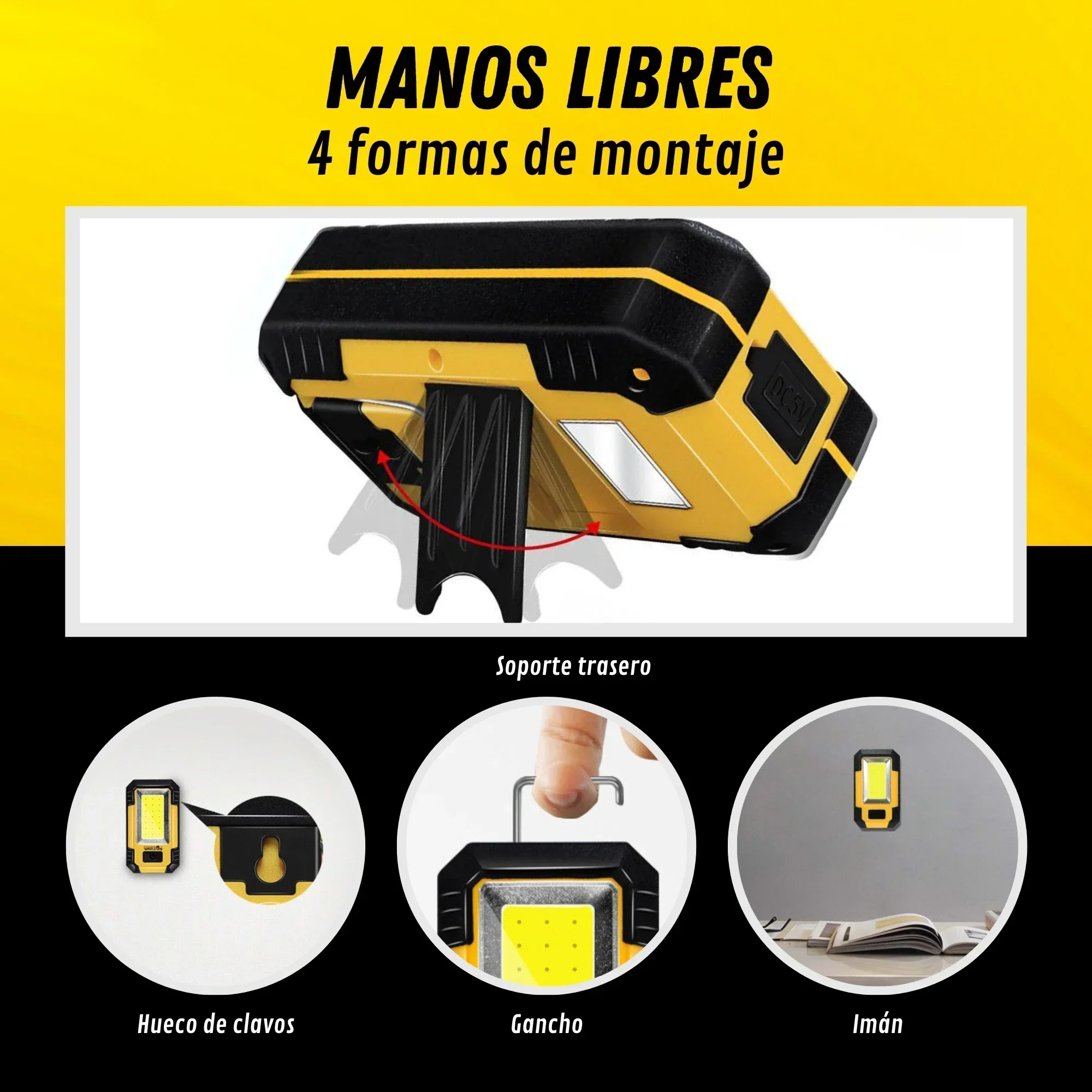 ポータブル4000mAh充電式作業灯 超高輝度COB懐中電灯 - Outdoor Camping Light Portable のレビューと価格