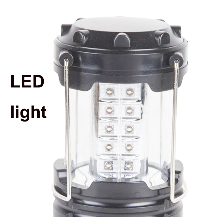 ソーラーキャンプランタン 充電式 30 LED 懐中電灯 I - Camping Solar Lantern のレビューと価格