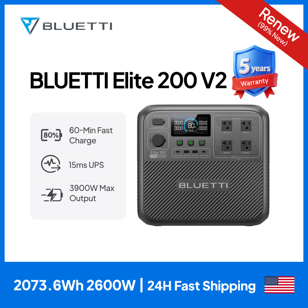 【リニューアル】BLUETTI Elite 200 V2 ポ - Outdoor Camping Oven のレビューと価格