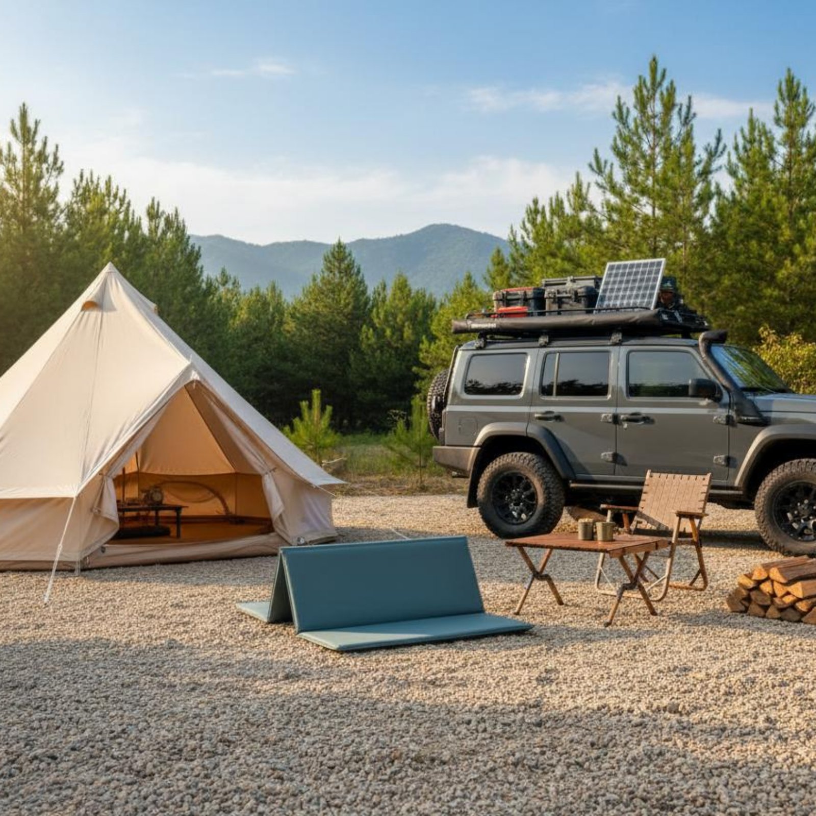 キャンプ用キャリアボトムパッド、パッド入り折りたたみ式ワゴン - Outdoor Camping Mat のレビューと価格