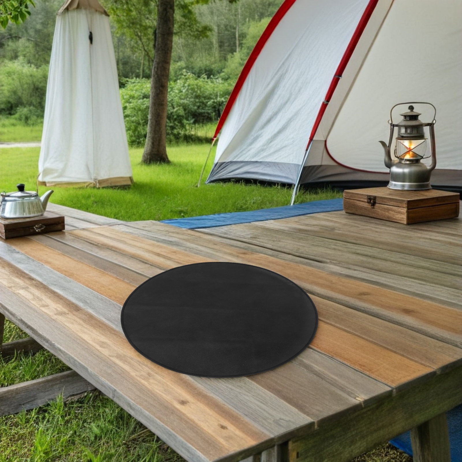 丸型耐火BBQマット 耐熱ファイヤーピットマット アウトドア - Outdoor Camping Mat のレビューと価格