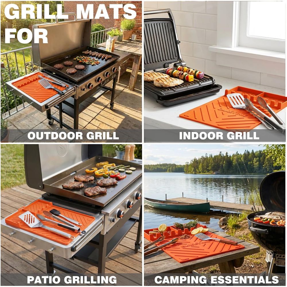 シリコン製グリルマットまたはグリドルアクセサリー、調理キッチ - Outdoor Camping Mat のレビューと価格