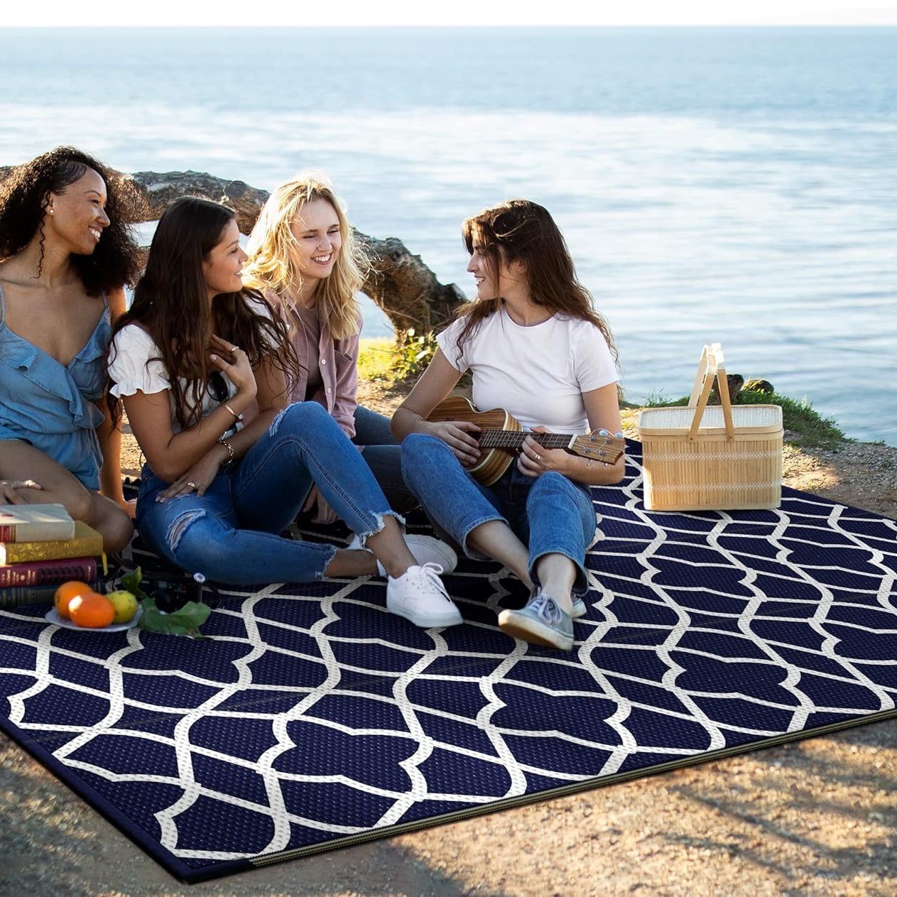 RVオーニングカーペット屋外キャンプピクニックマットラグ耐性 - Outdoor Camping Mat のレビューと価格
