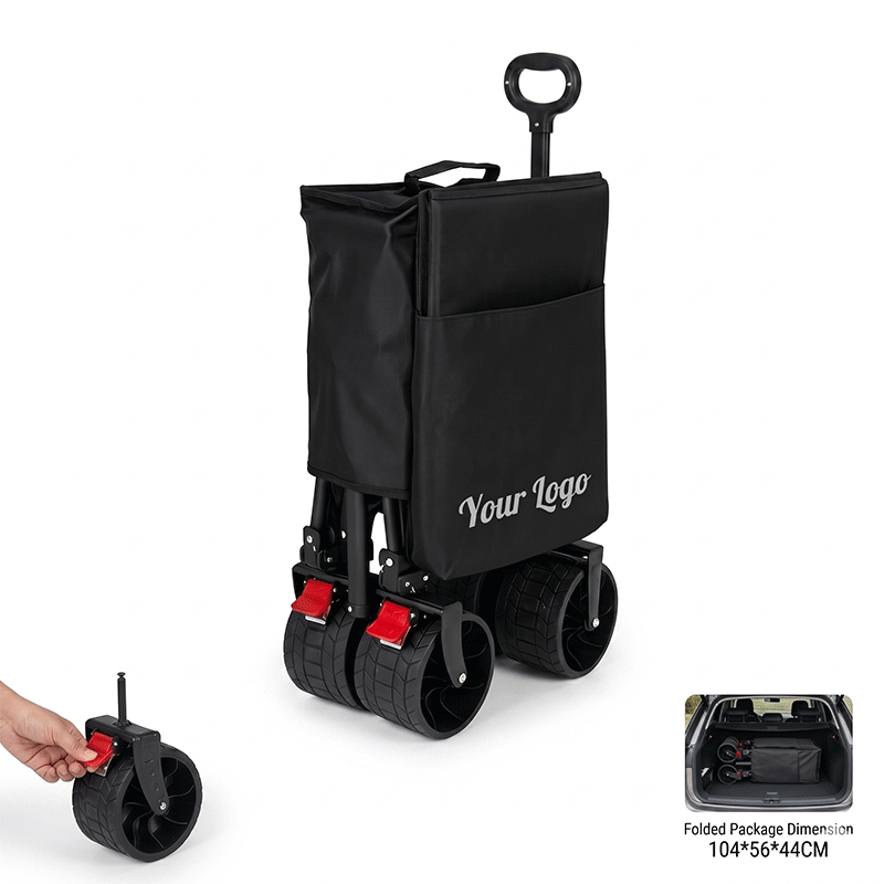 特注ヘビーデューティー折りたたみ式ワゴンカート、260L特大 - Outdoor Camping Set のレビューと価格